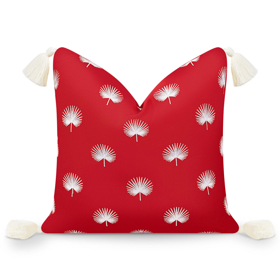 red throw pillow cover