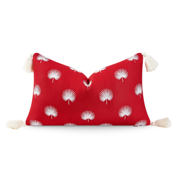 red couch pillow