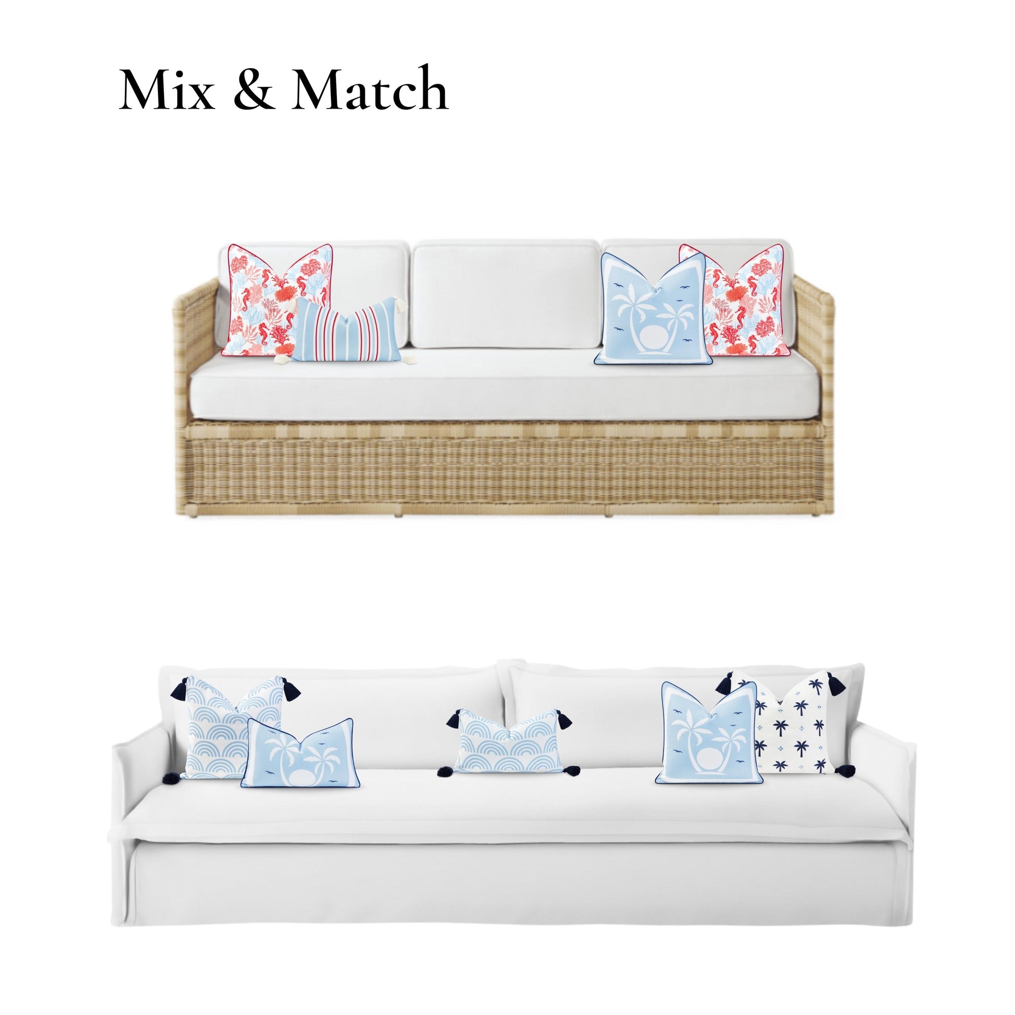 beachy outdoor pillows