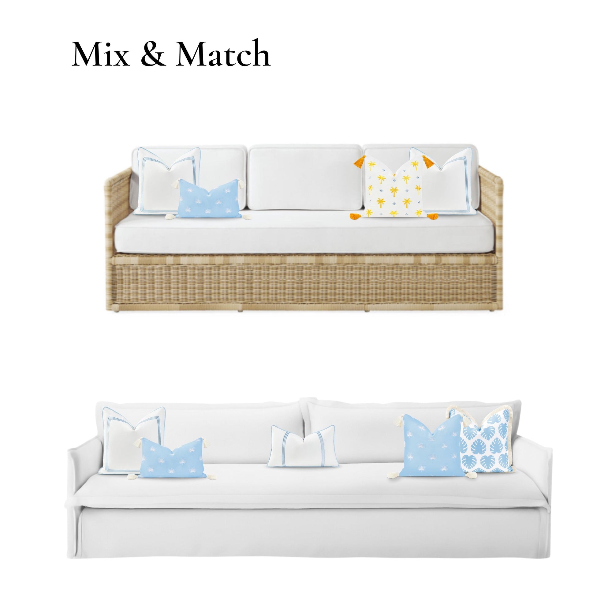 beachy outdoor pillows