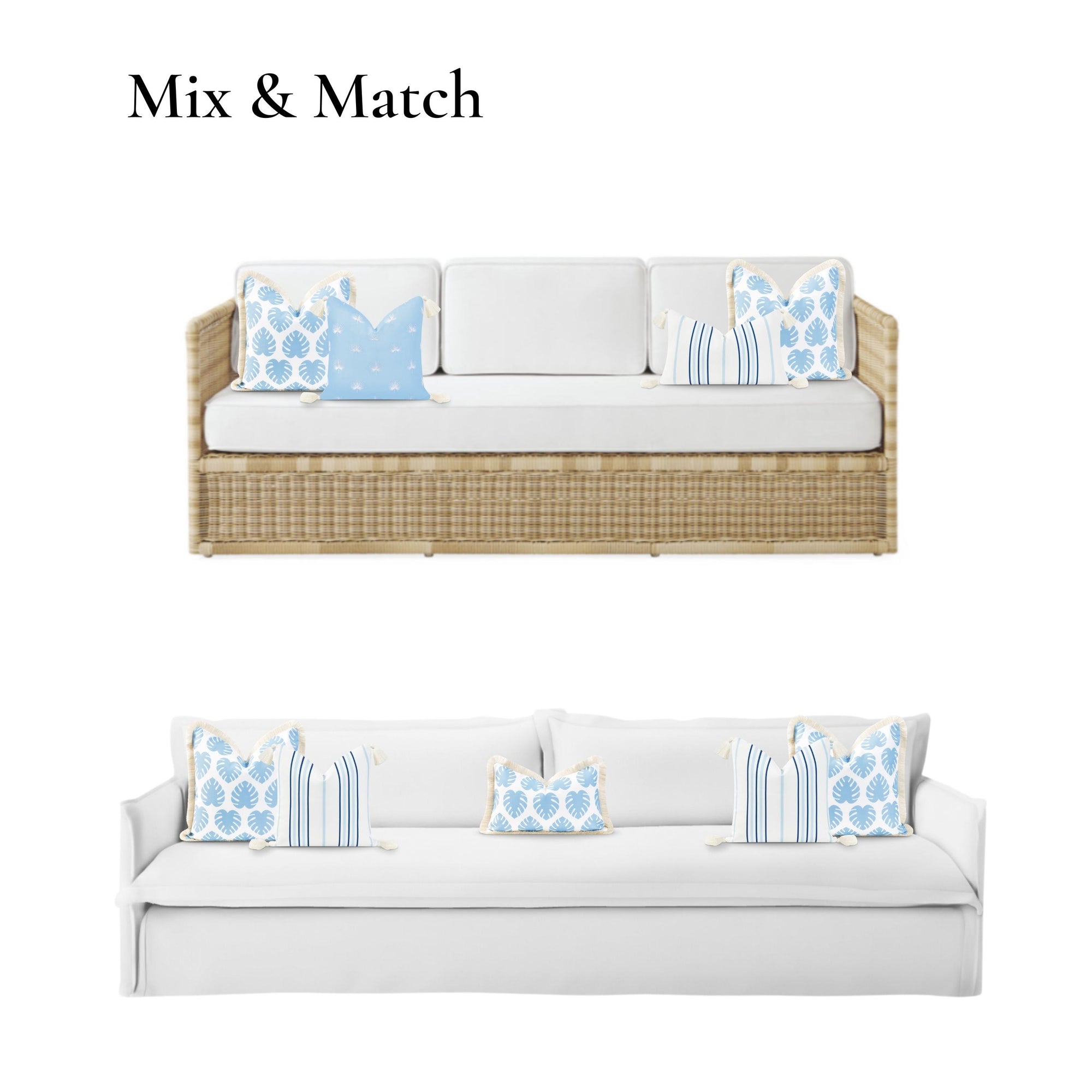 beachy outdoor pillows