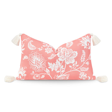 pink floral pillow cover