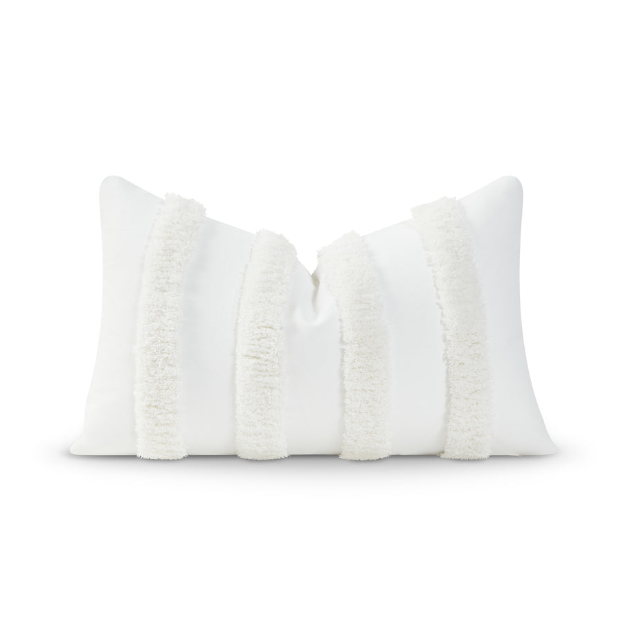 fluffy white pillow cover