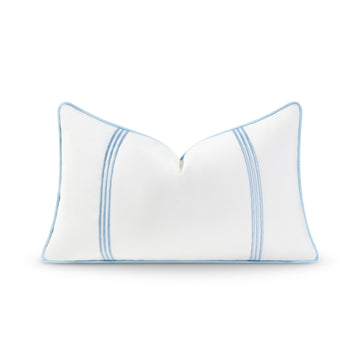 blue stripe pillow cover