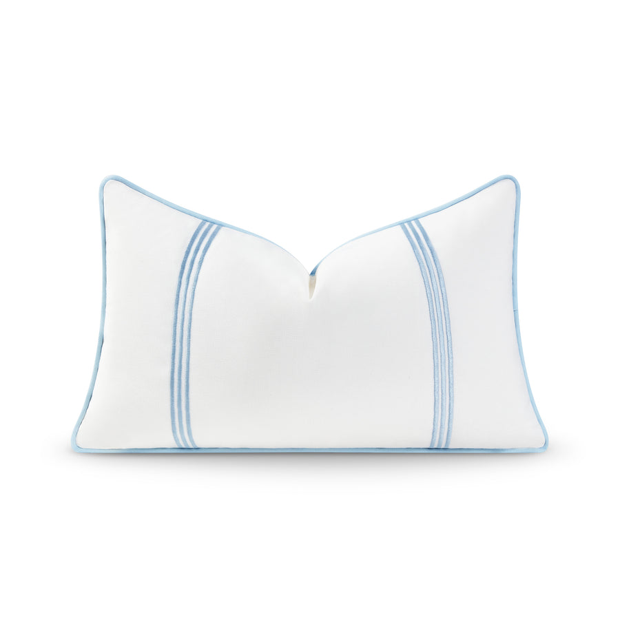 blue stripe pillow cover
