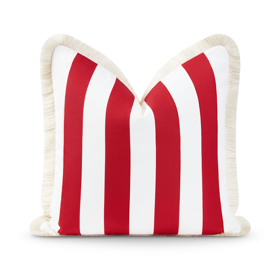 red stripe pillow