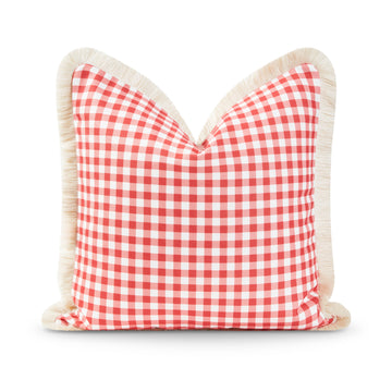 red gingham pillow