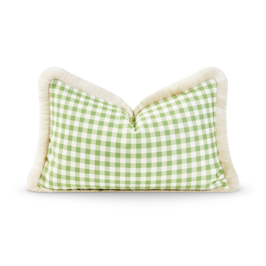 green pillow cover