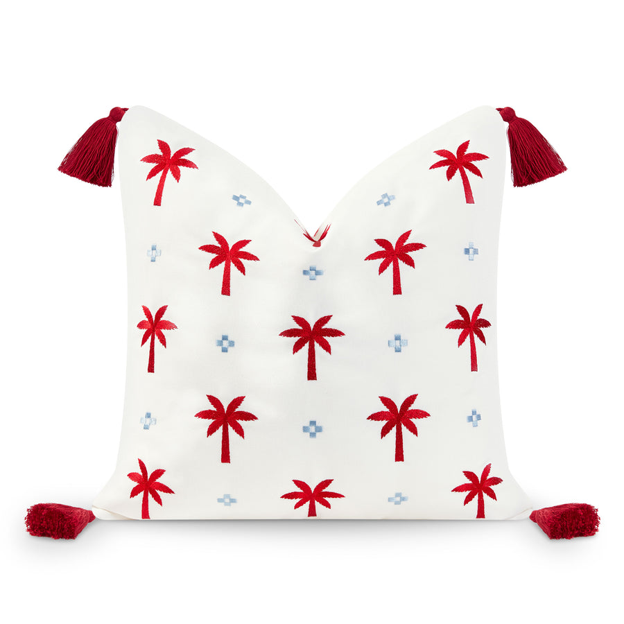 red throw pillow cover