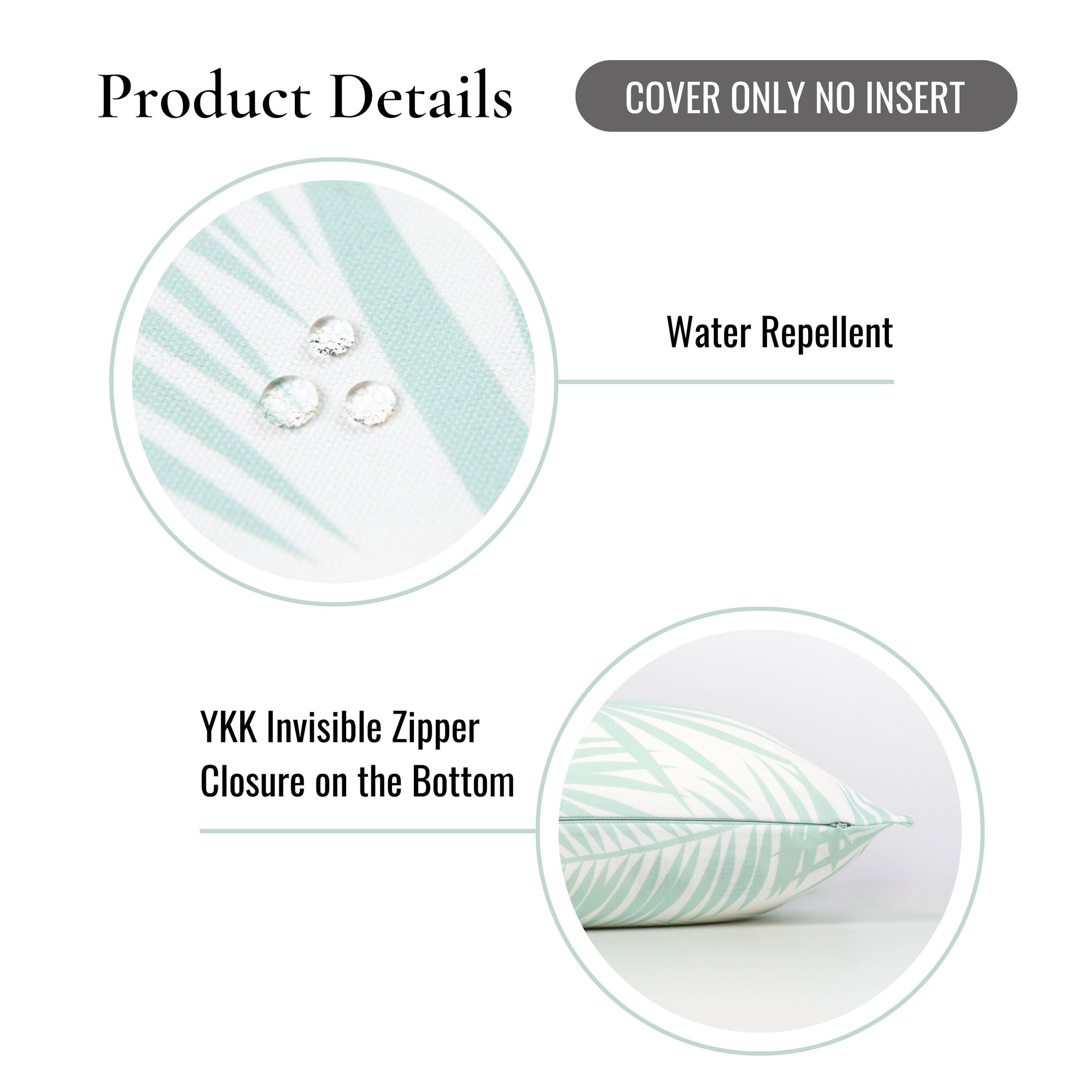 Aqua outdoor pillow cover