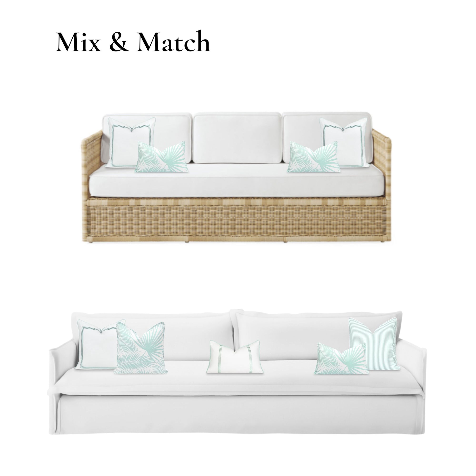 Beach-themed outdoor pillow cover