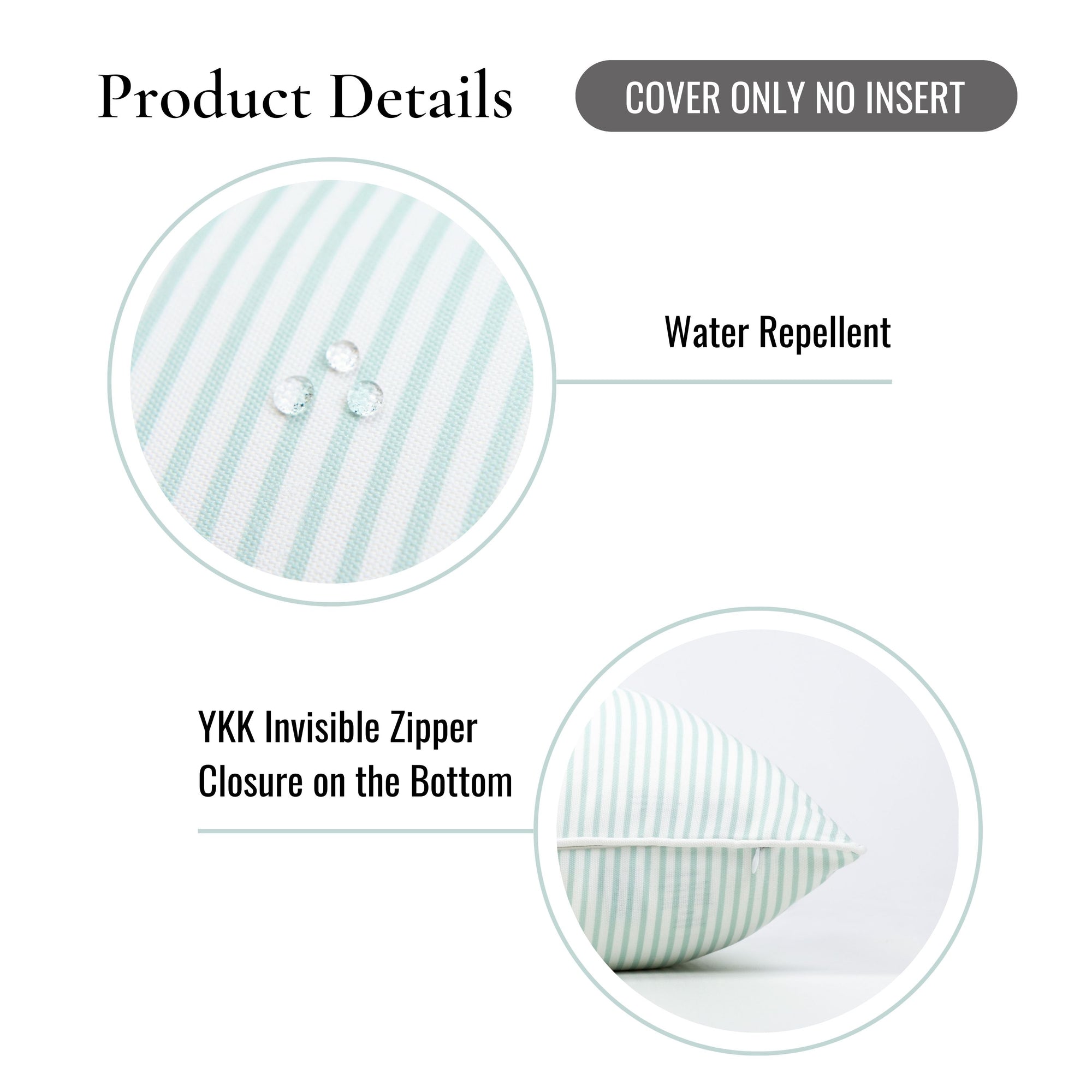 Outdoor lumbar cushion cover