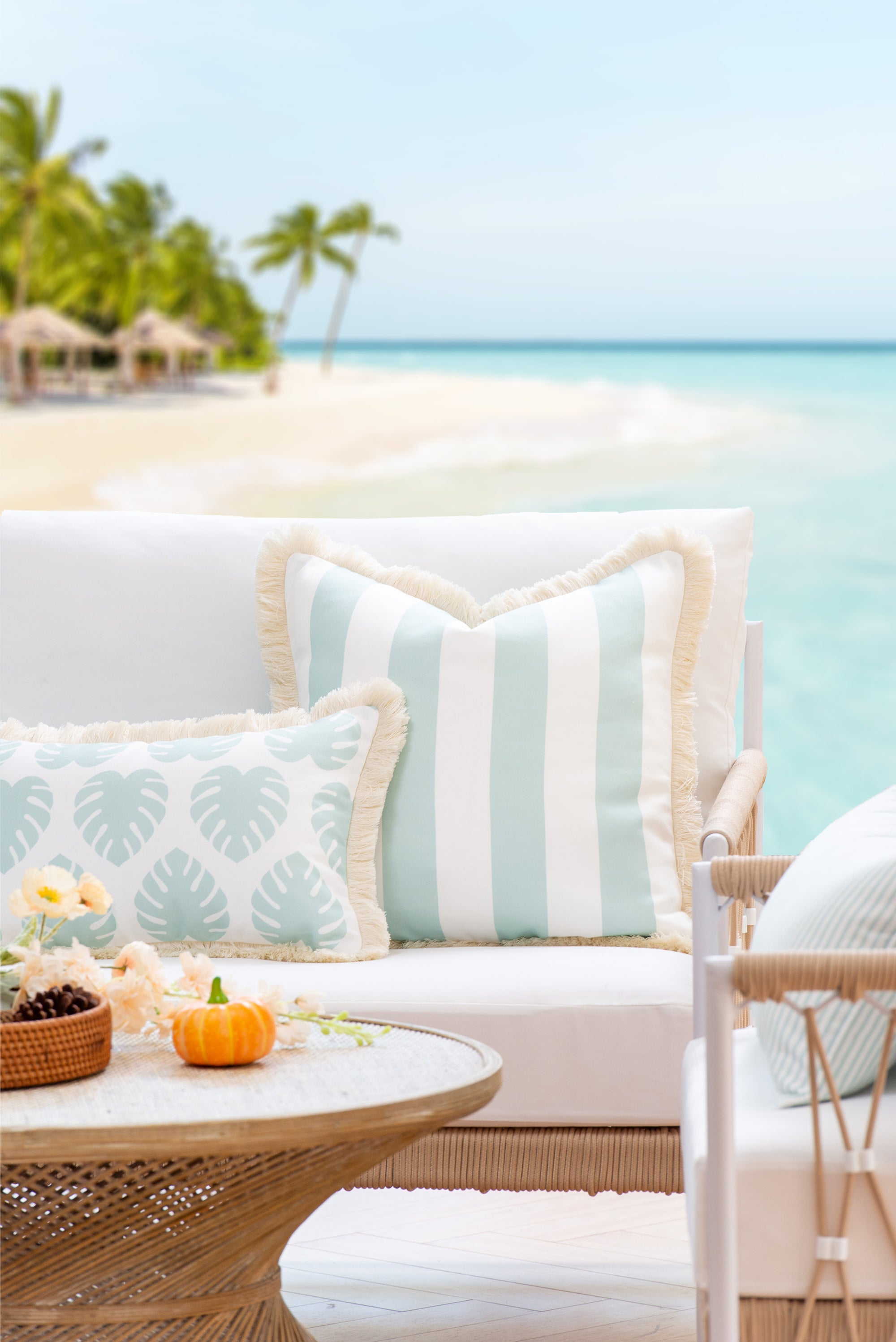 Lumbar outdoor pillow cover