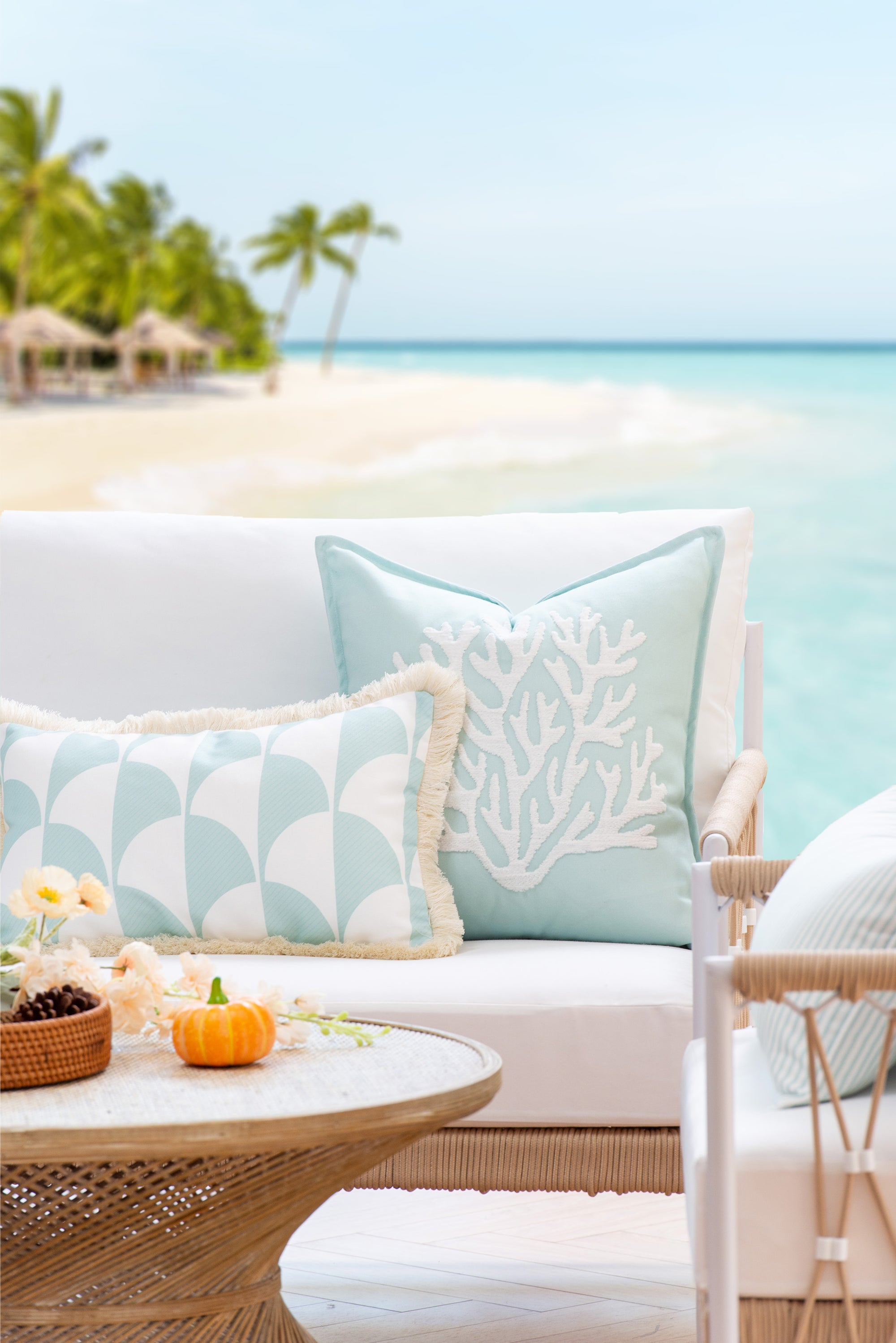 Lumbar outdoor pillow cover