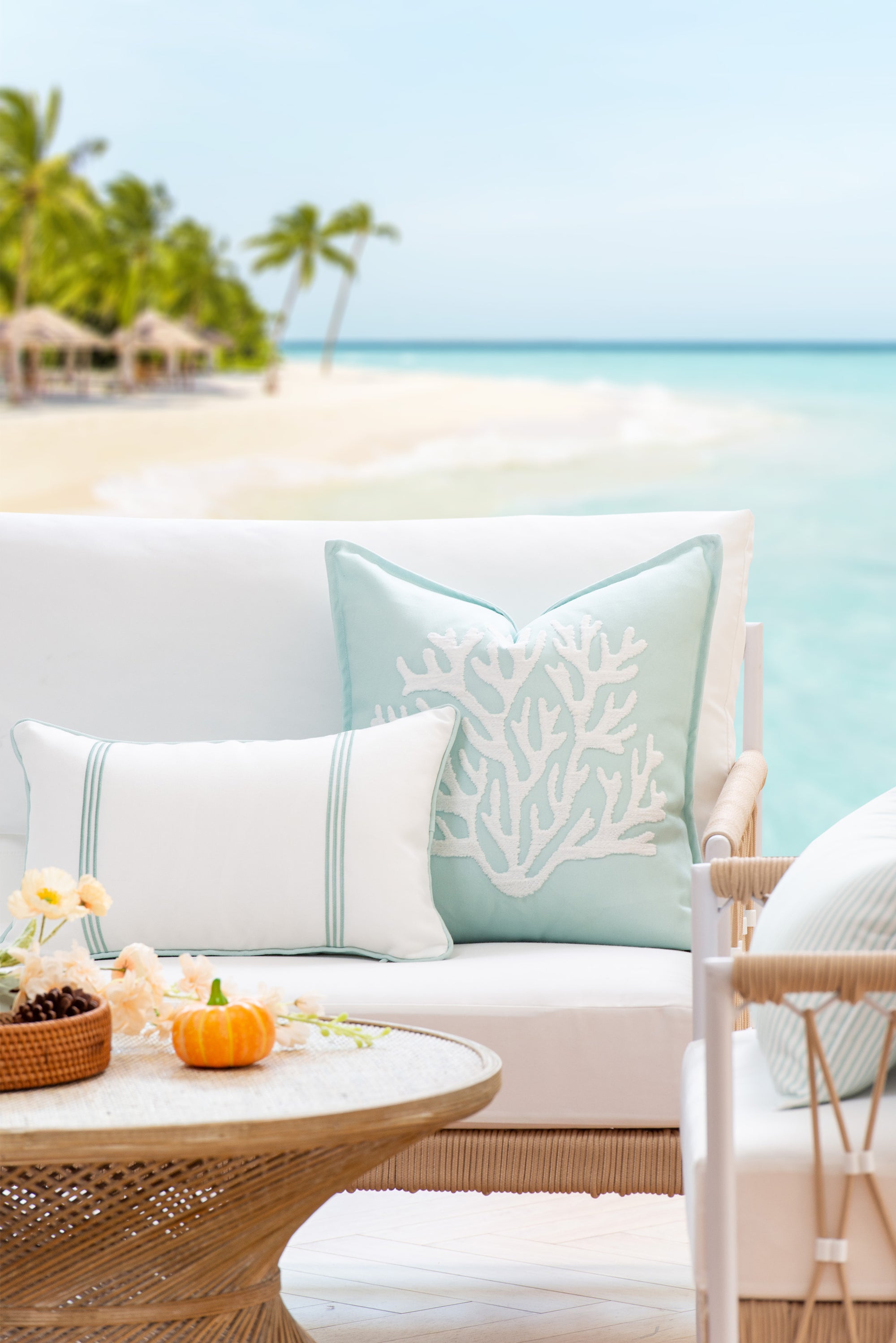 Lumbar outdoor pillow cover