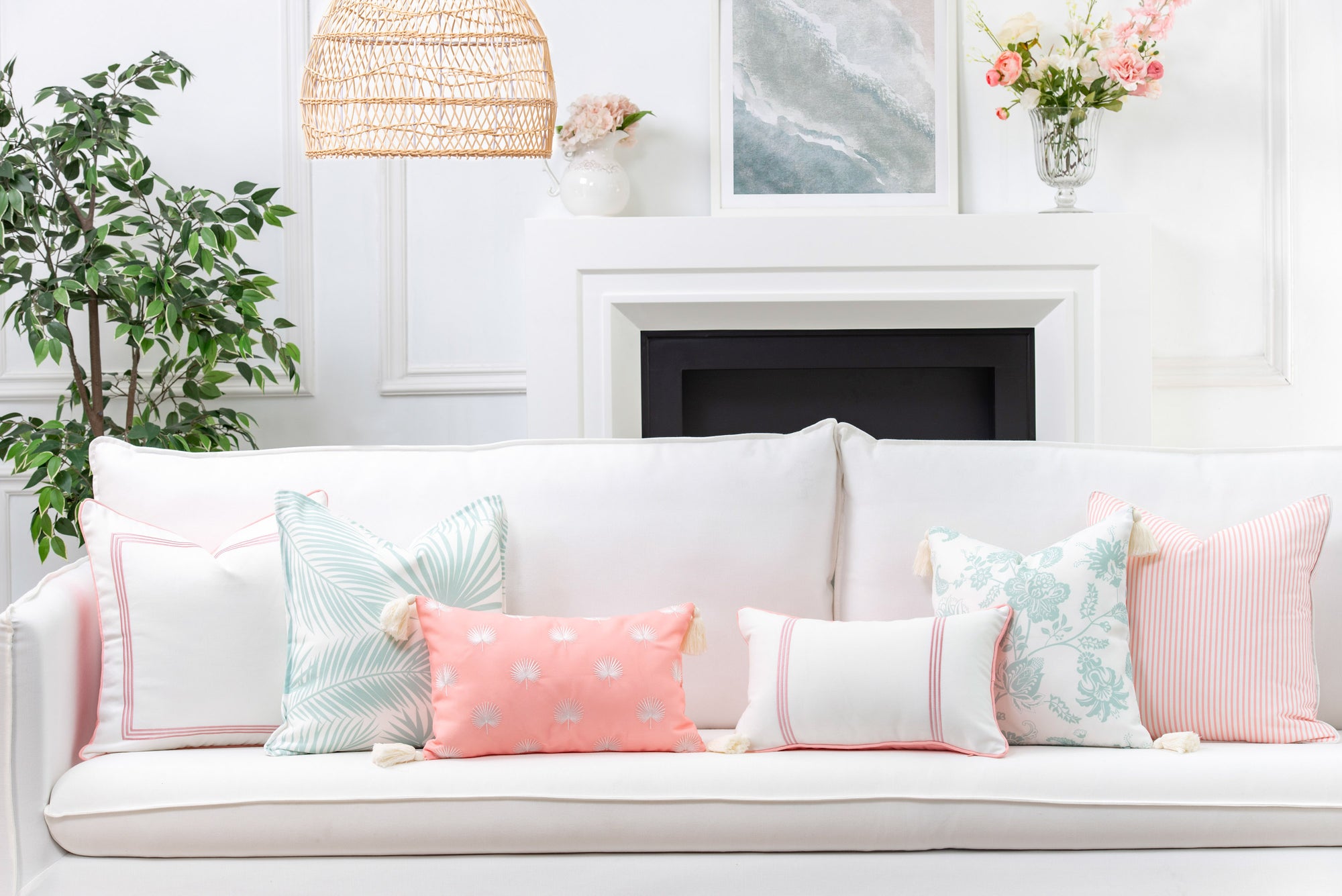 Weather-resistant outdoor pillow cover