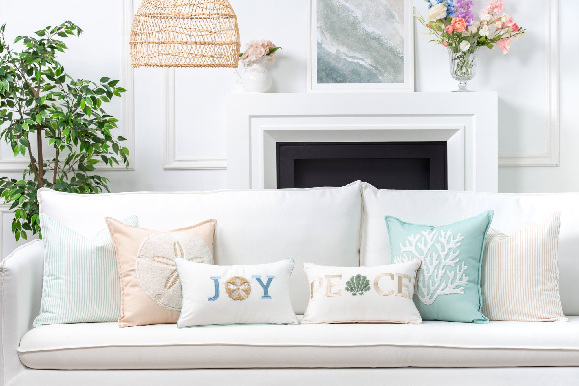 Sand dollar pillow cover