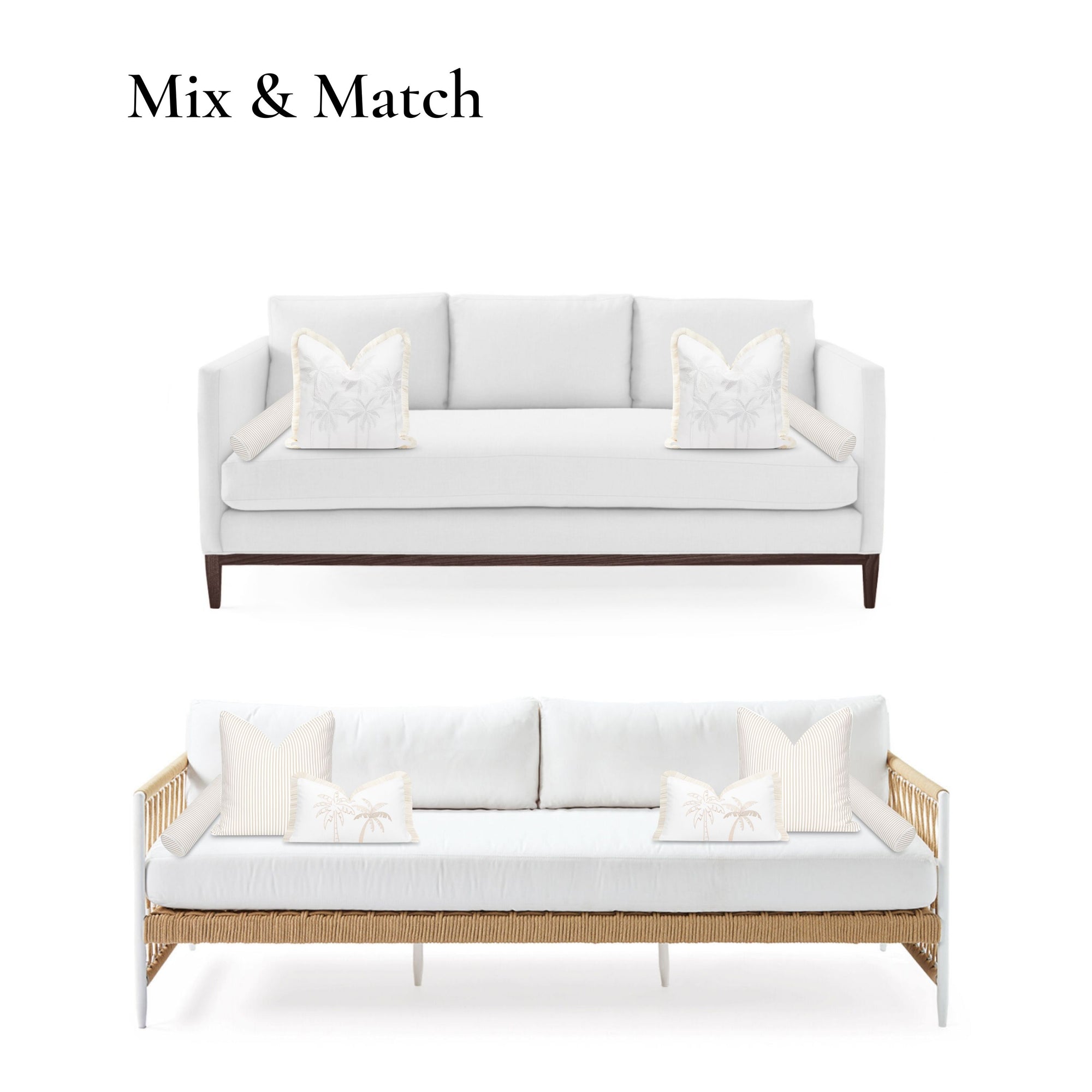 Neutral tan outdoor pillow cover
