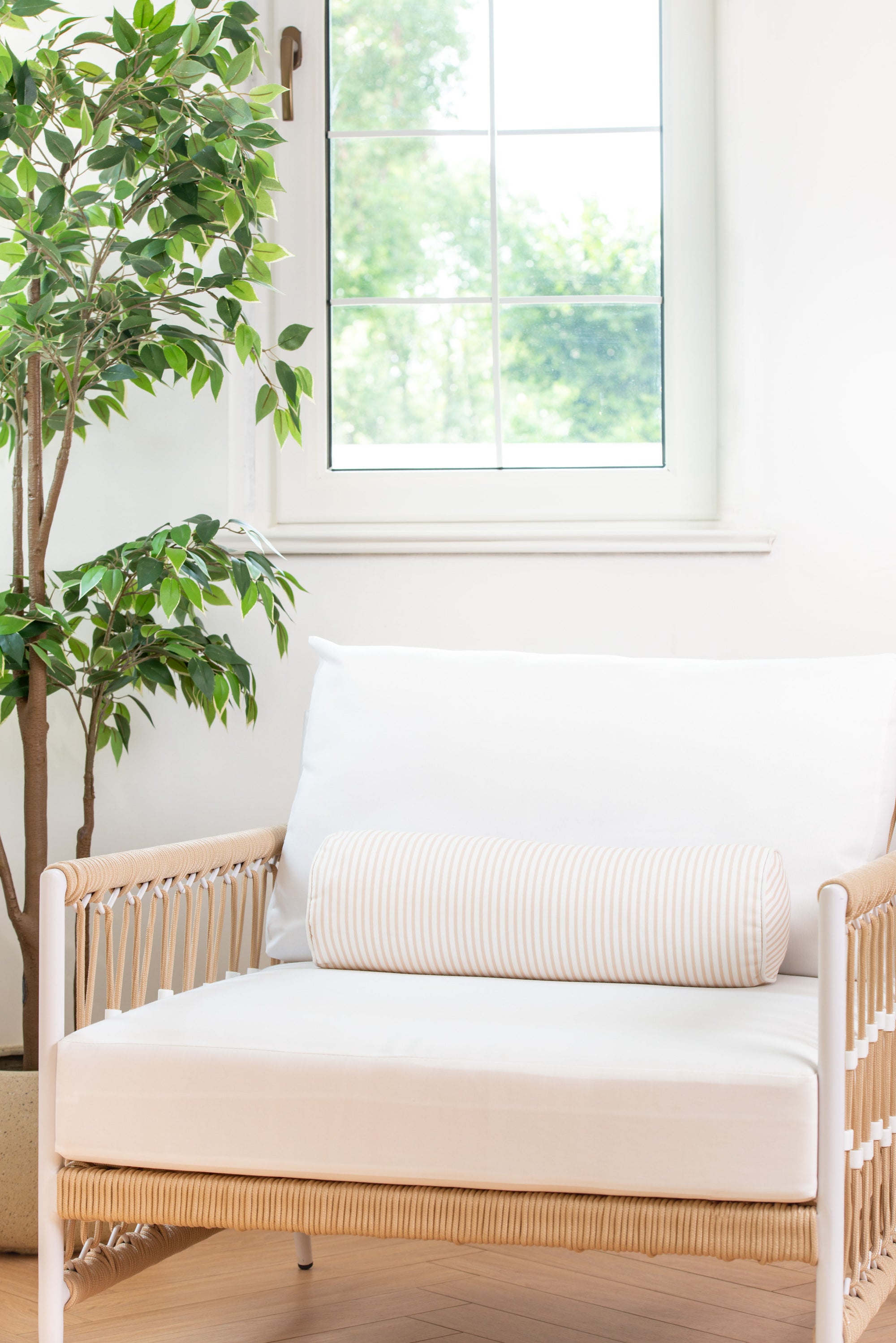 Outdoor bolster pillow cover