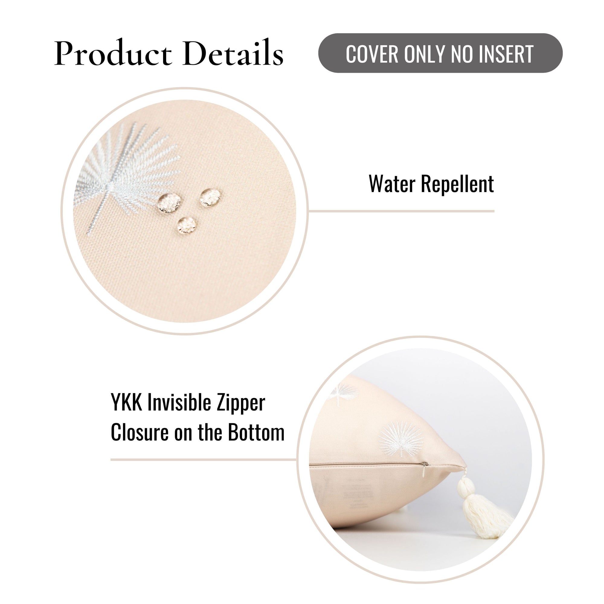Weather-resistant outdoor pillow cover