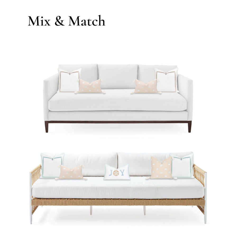 Tan outdoor pillow cover