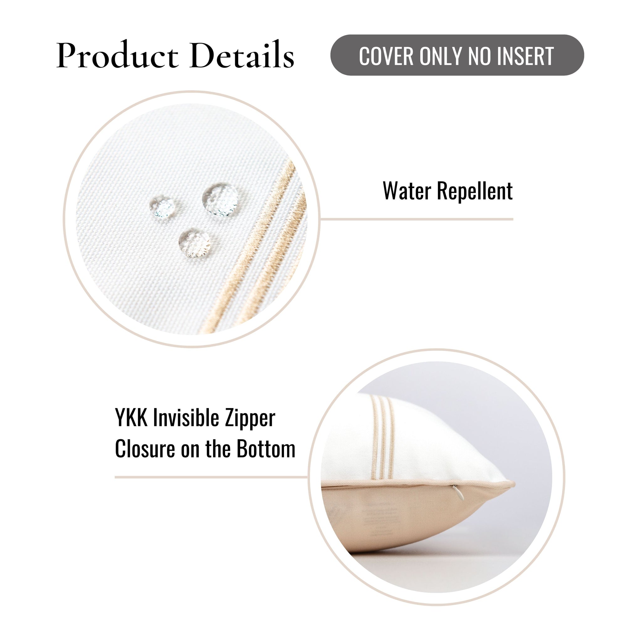 Weather-resistant lumbar pillow cover