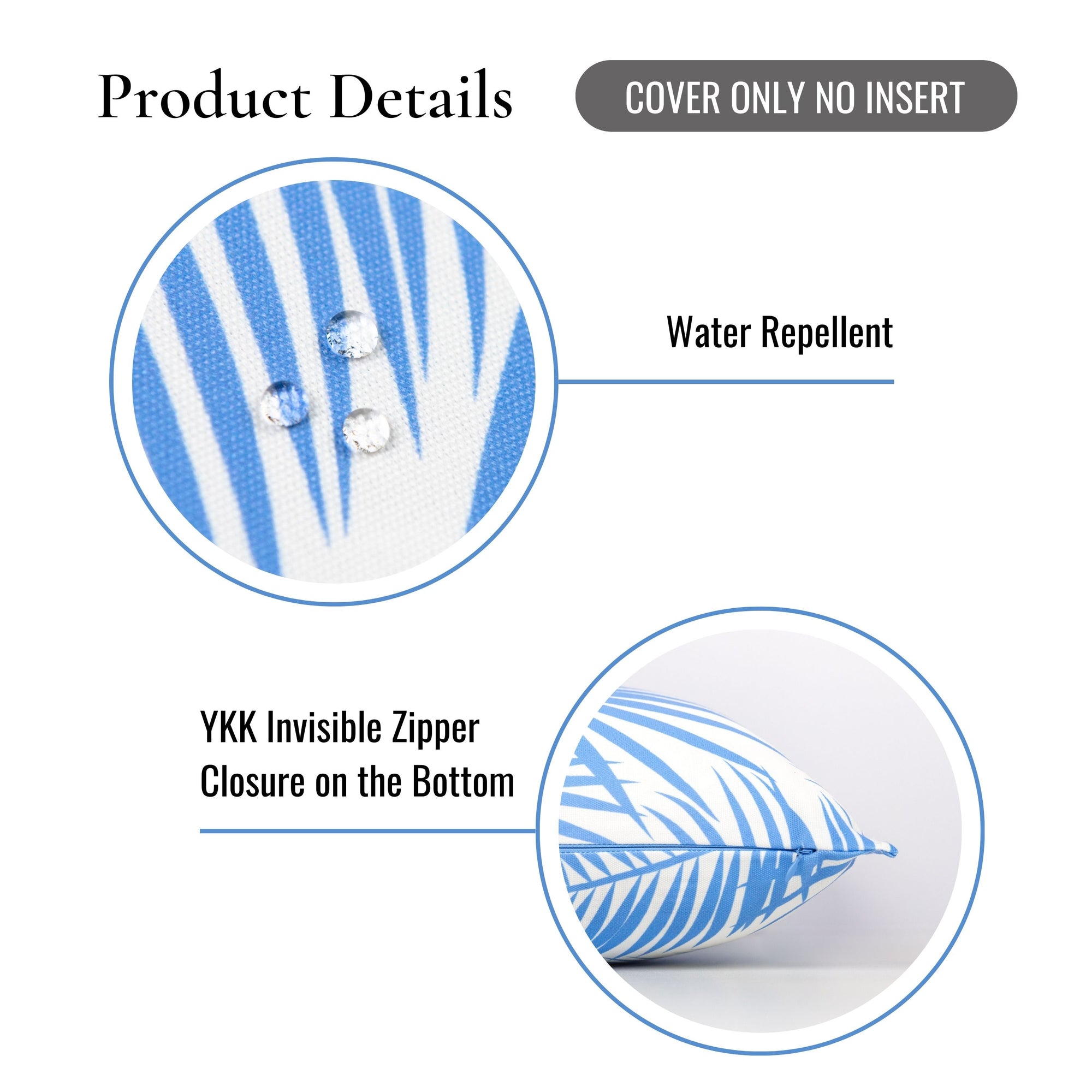 Weather-resistant outdoor pillow cover