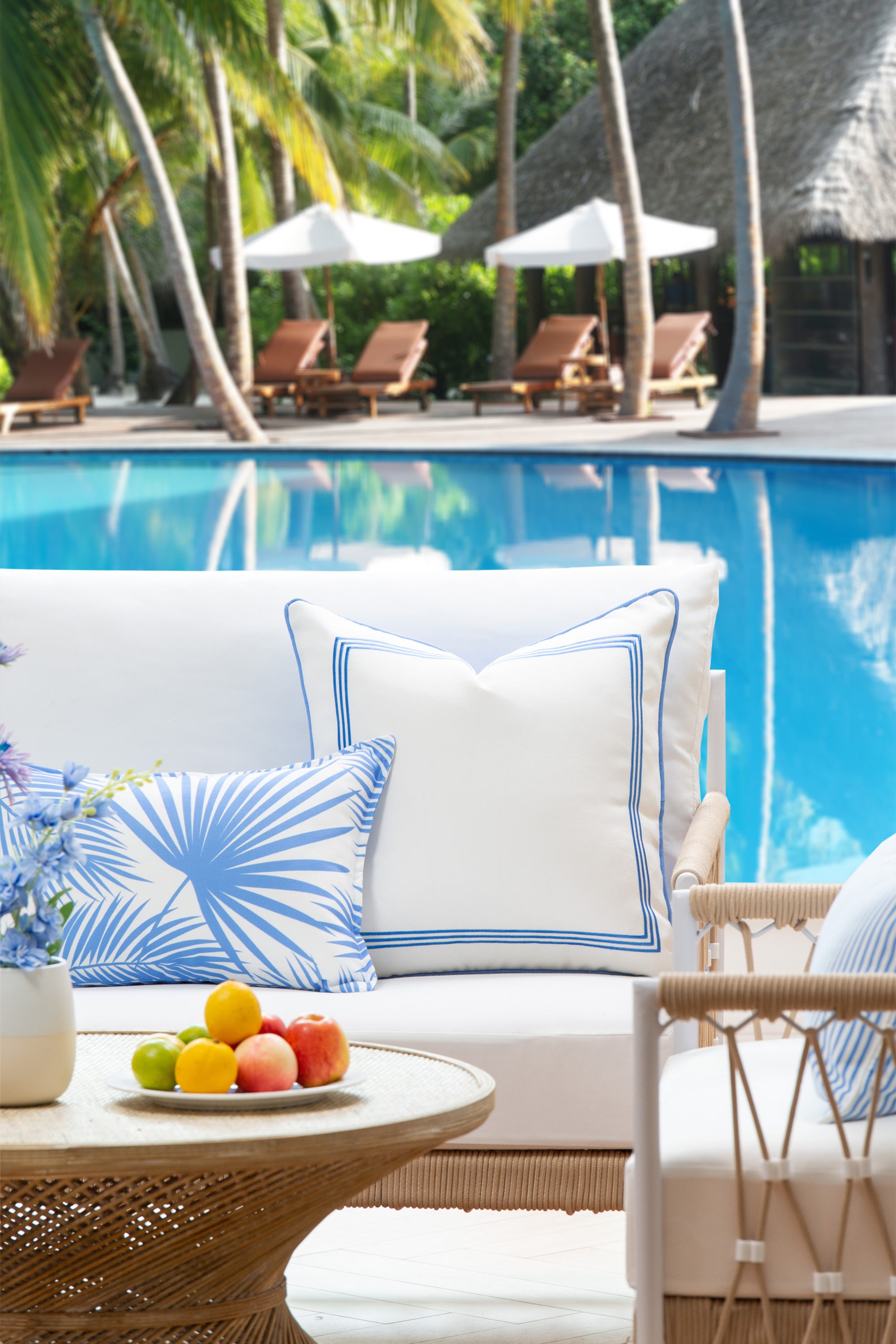 Lumbar outdoor pillow cover