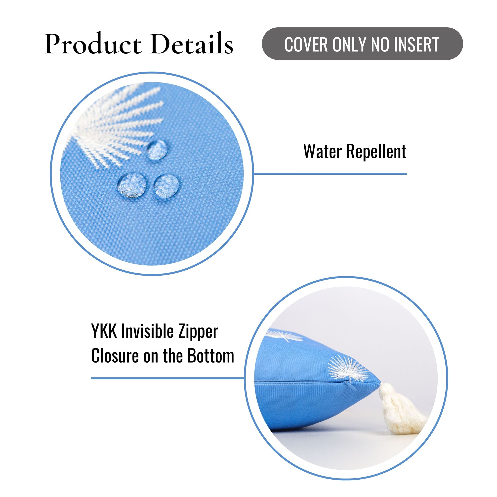 Weather-resistant outdoor pillow cover