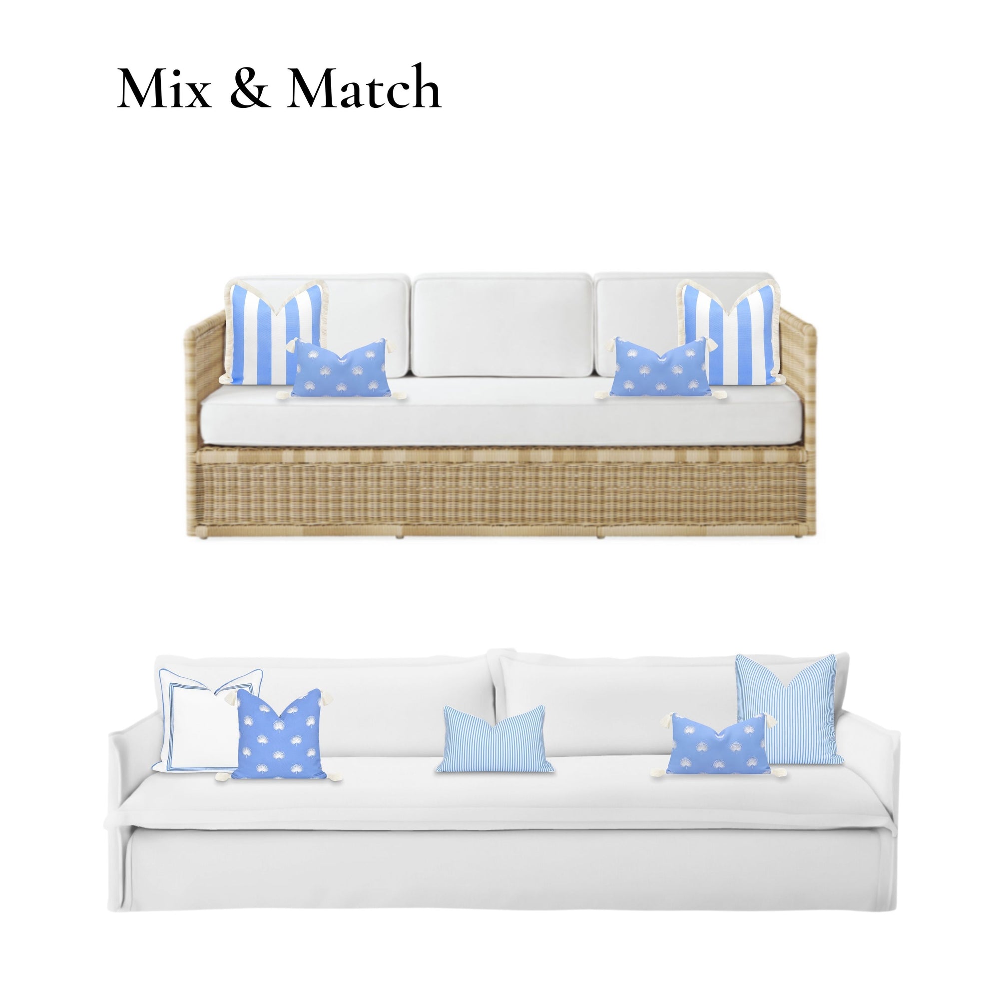 Palm leaf pillow cover