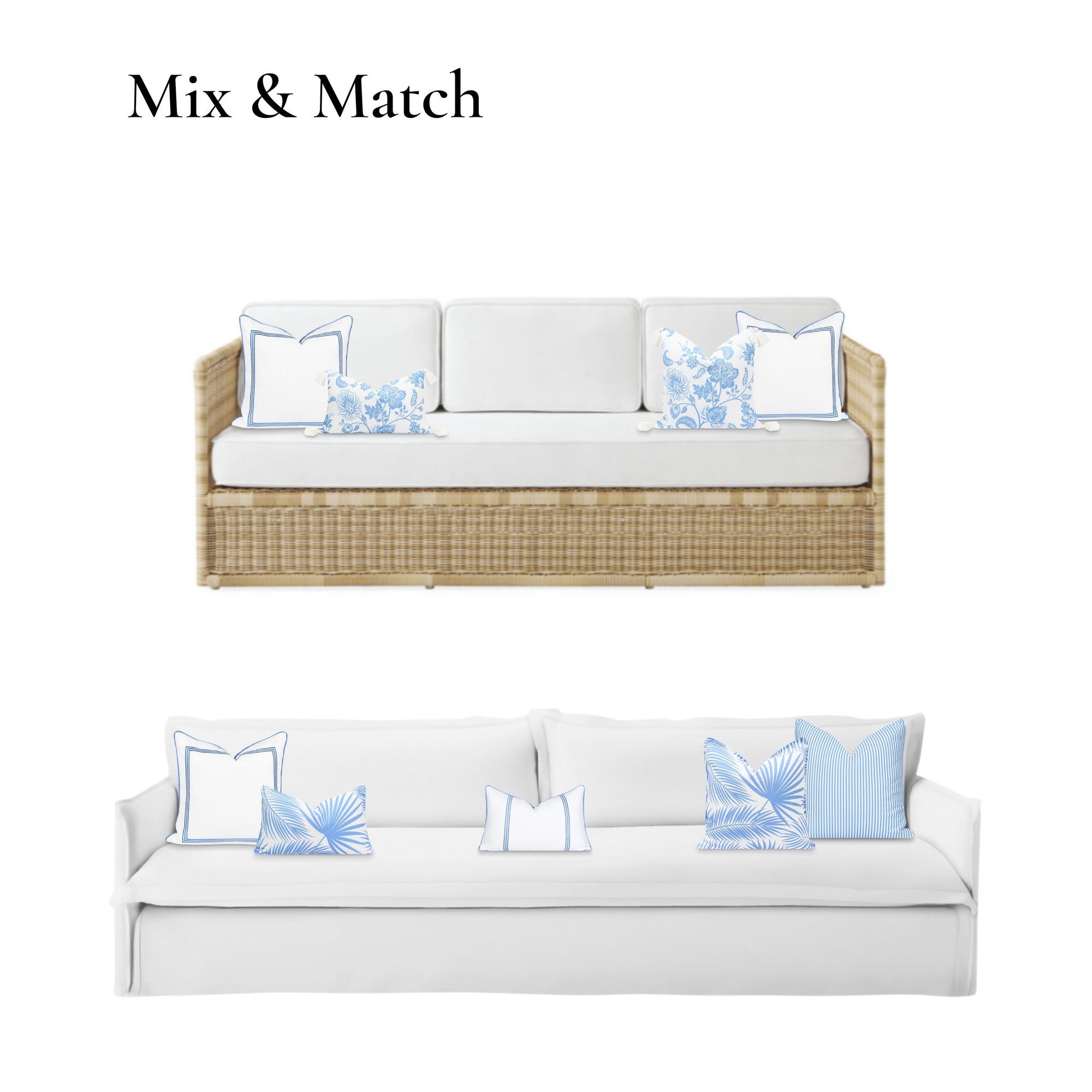 Cornflower blue pillow cover