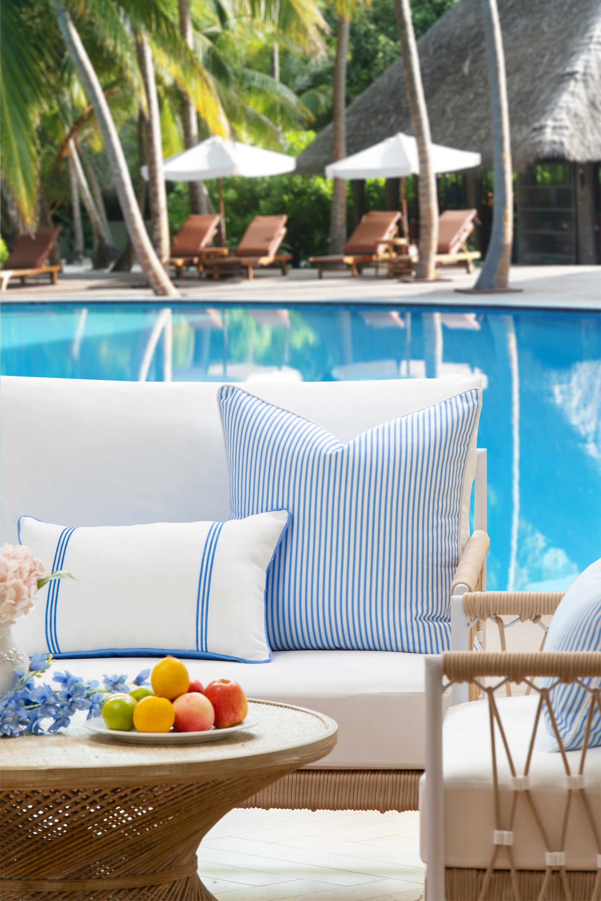 Lumbar outdoor pillow cover