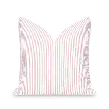 Coastal Indoor Outdoor Pillow Cover, Stripe, Blush Pink, 20