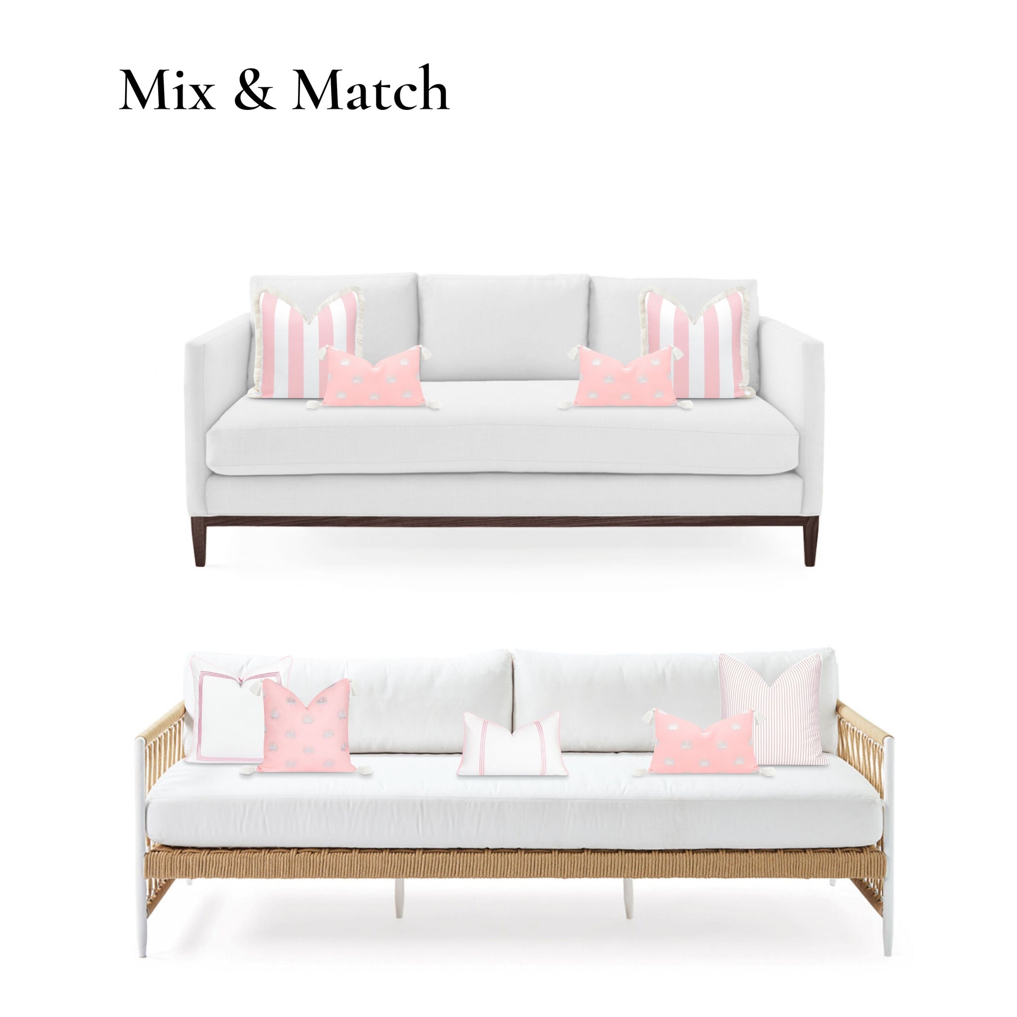 Blush pink outdoor pillow cover