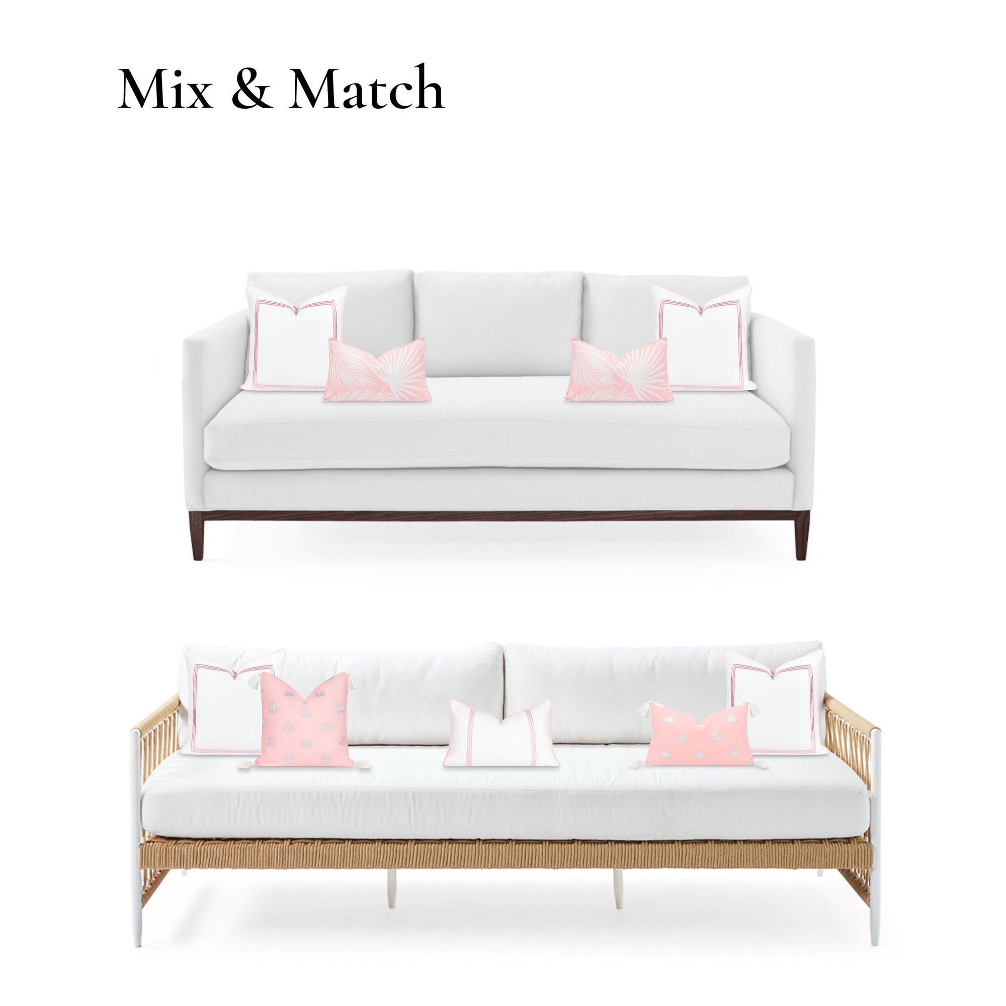 Blush pink outdoor pillow cover