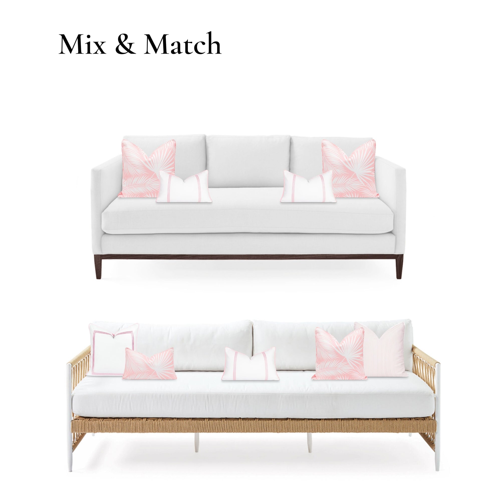 Blush pink outdoor pillow cover