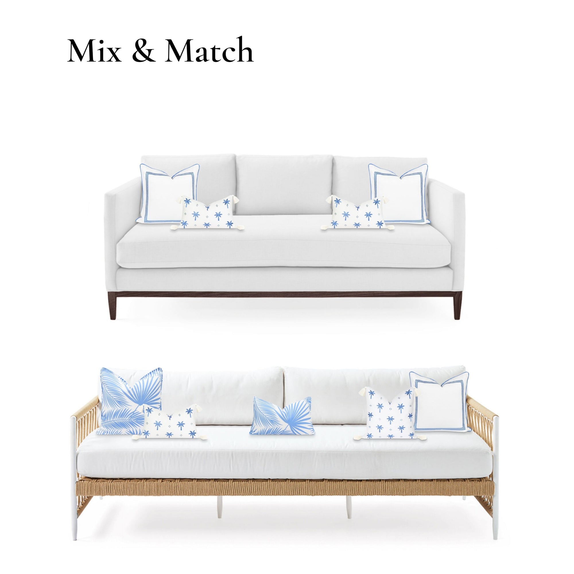 Cornflower blue outdoor pillow cover