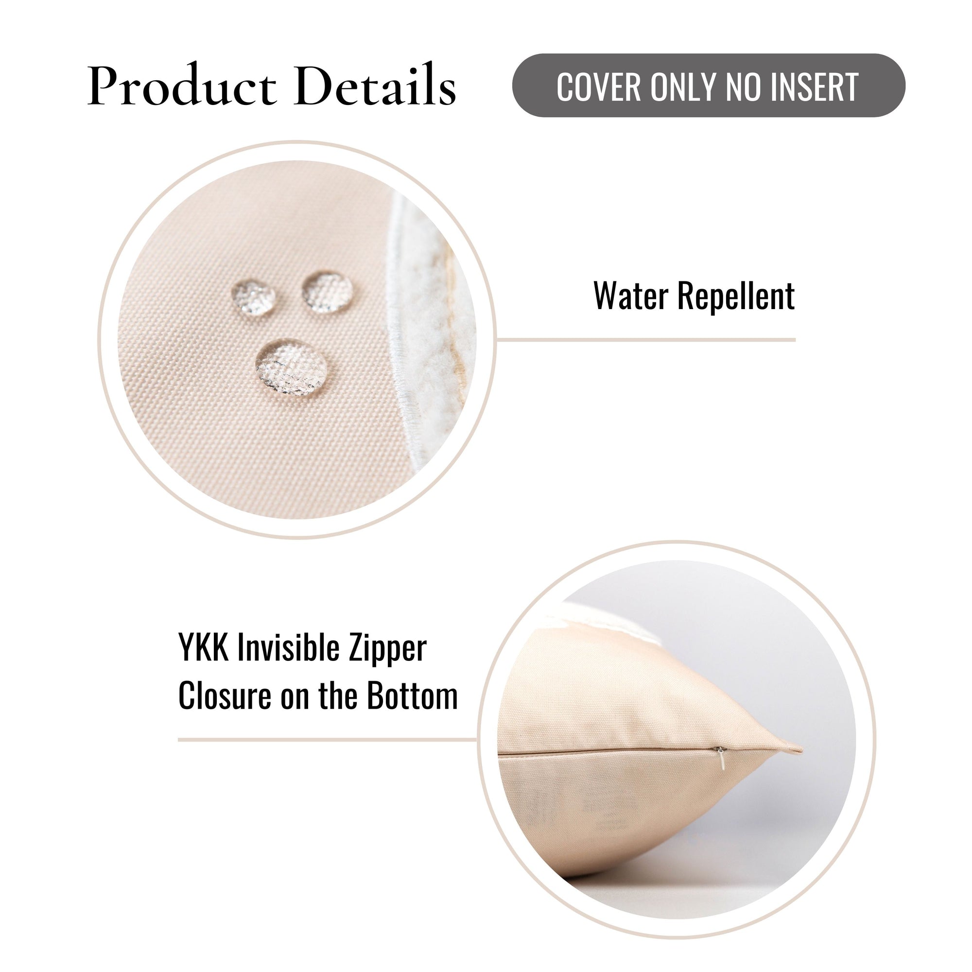 Weather-resistant outdoor pillow cover