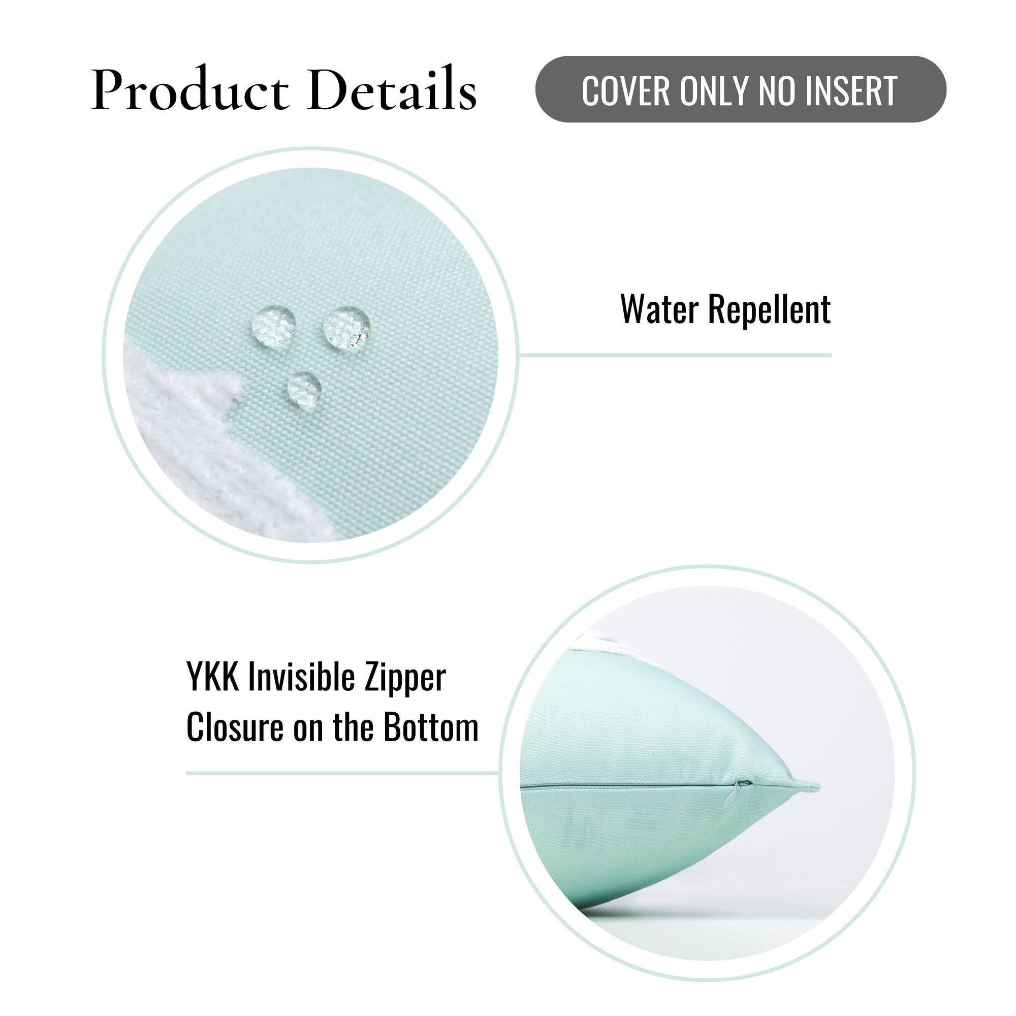 Muted aqua pillow cover