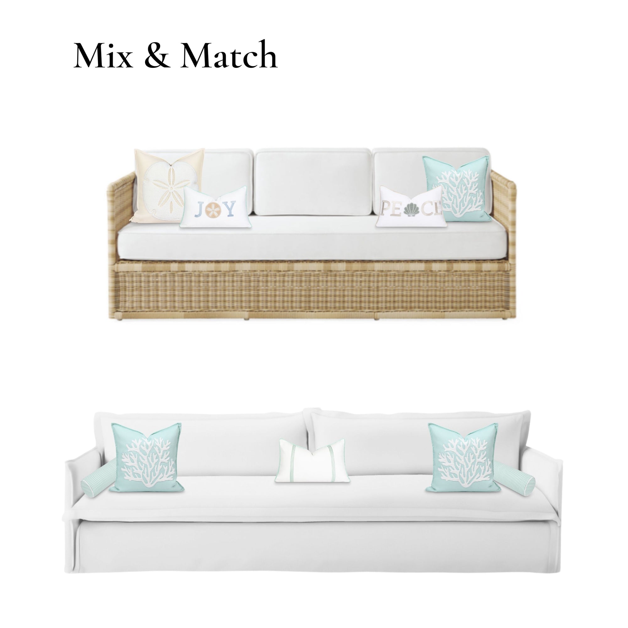 Beach themed pillow cover