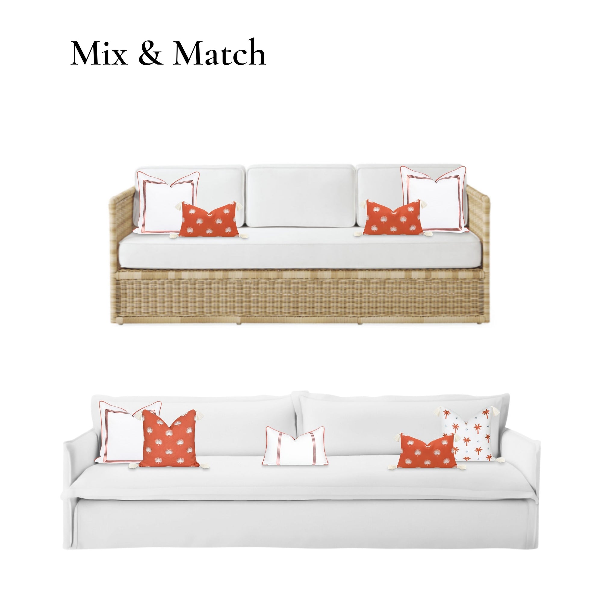 outdoor pillow covers rust orange