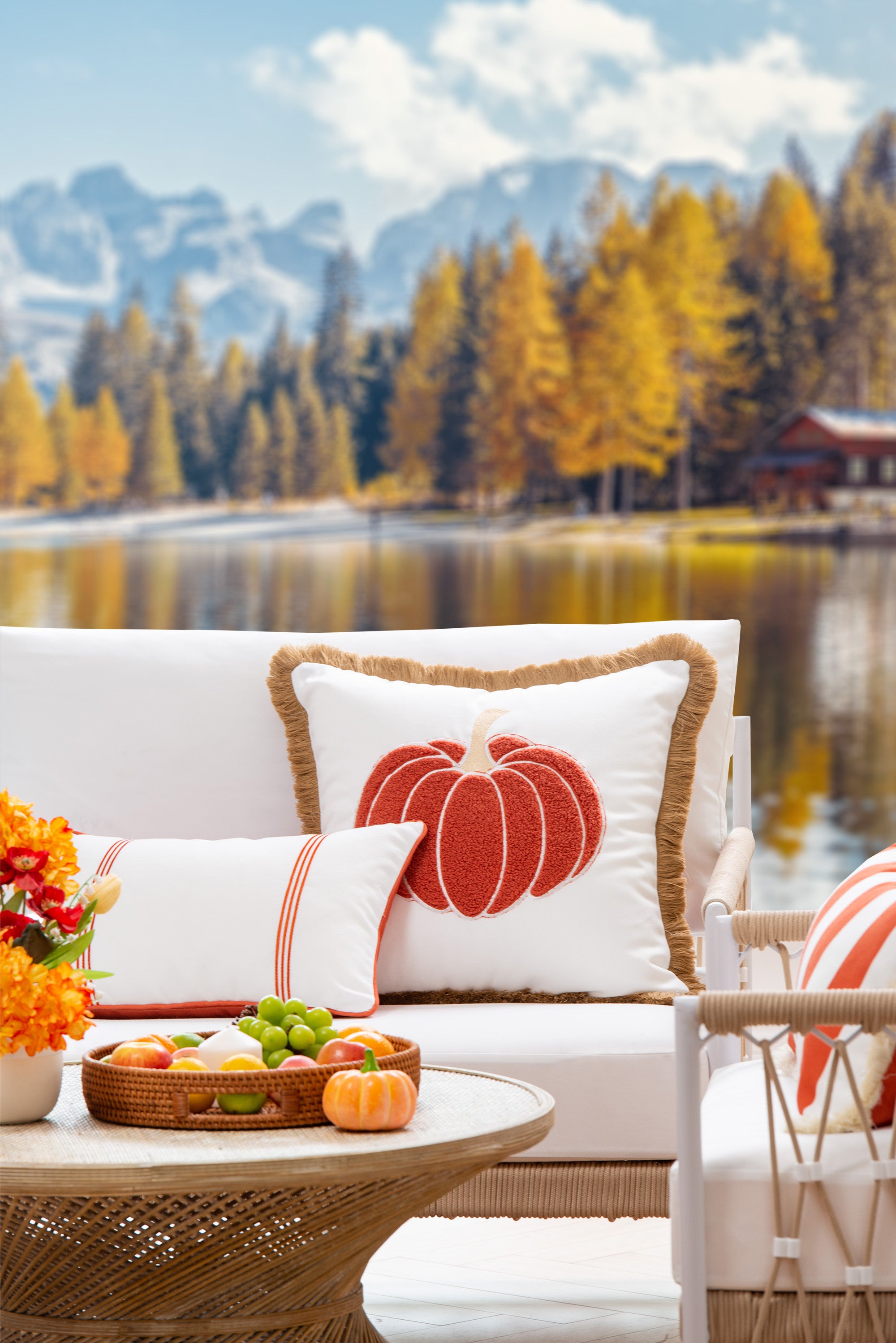 pumpkin outdoor pillow cover