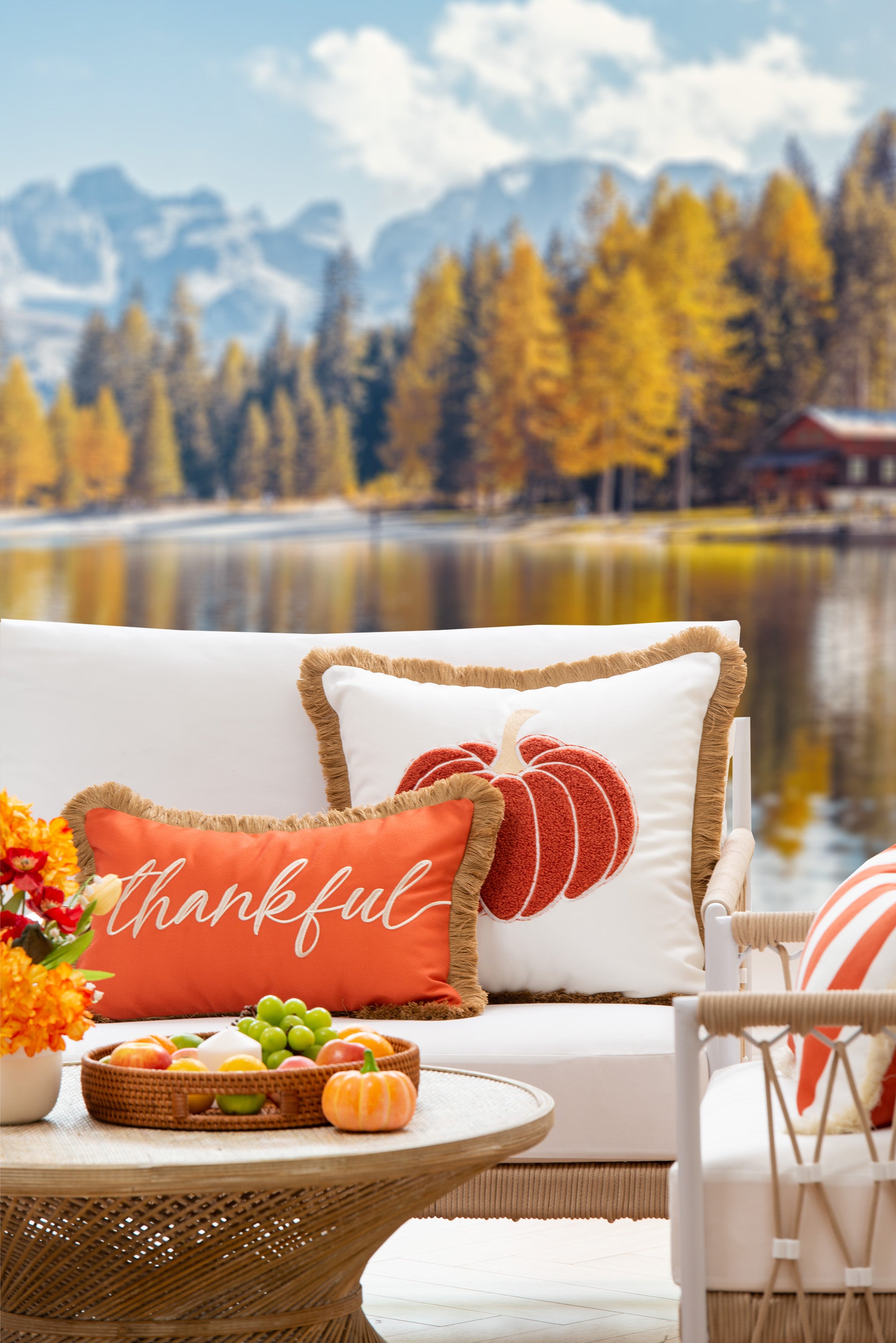 thankful outdoor pillow cover