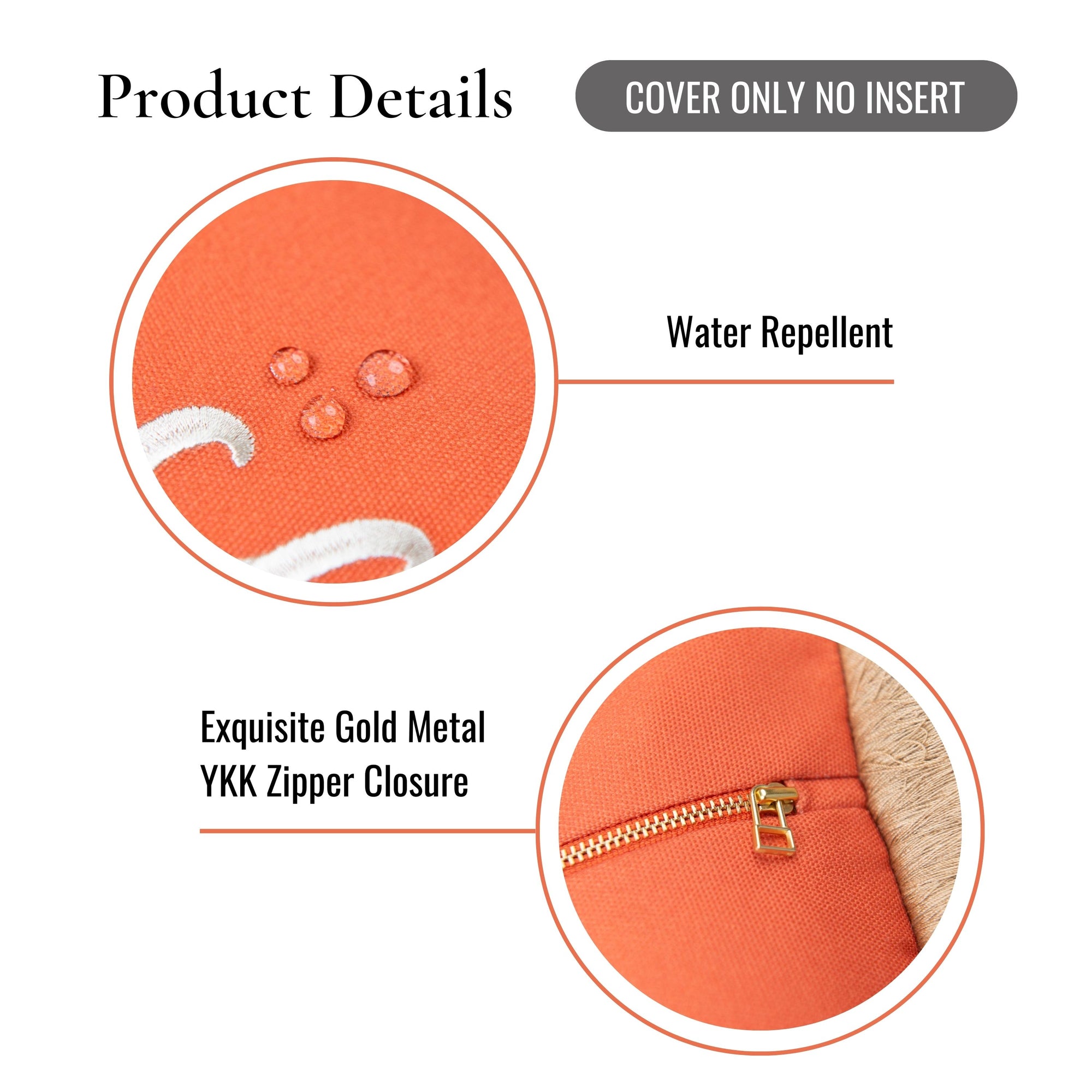 rust orange outdoor pillow cover