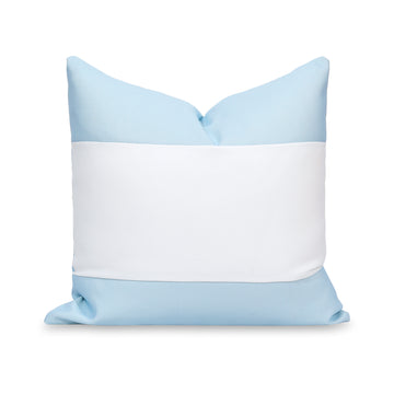 Coastal Indoor Outdoor Throw Pillow Cover, Color Block, Baby Blue, 20