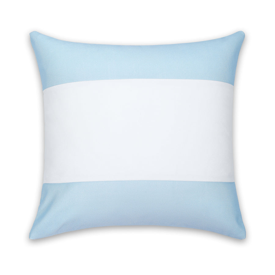 Coastal Indoor Outdoor Throw Pillow Cover, Color Block, Baby Blue, 20