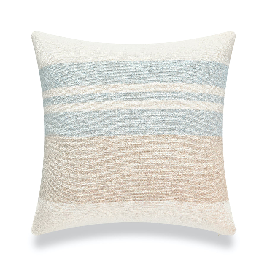 Coastal Pillow Covers, Color Block, Blue Taupe | Hofdeco