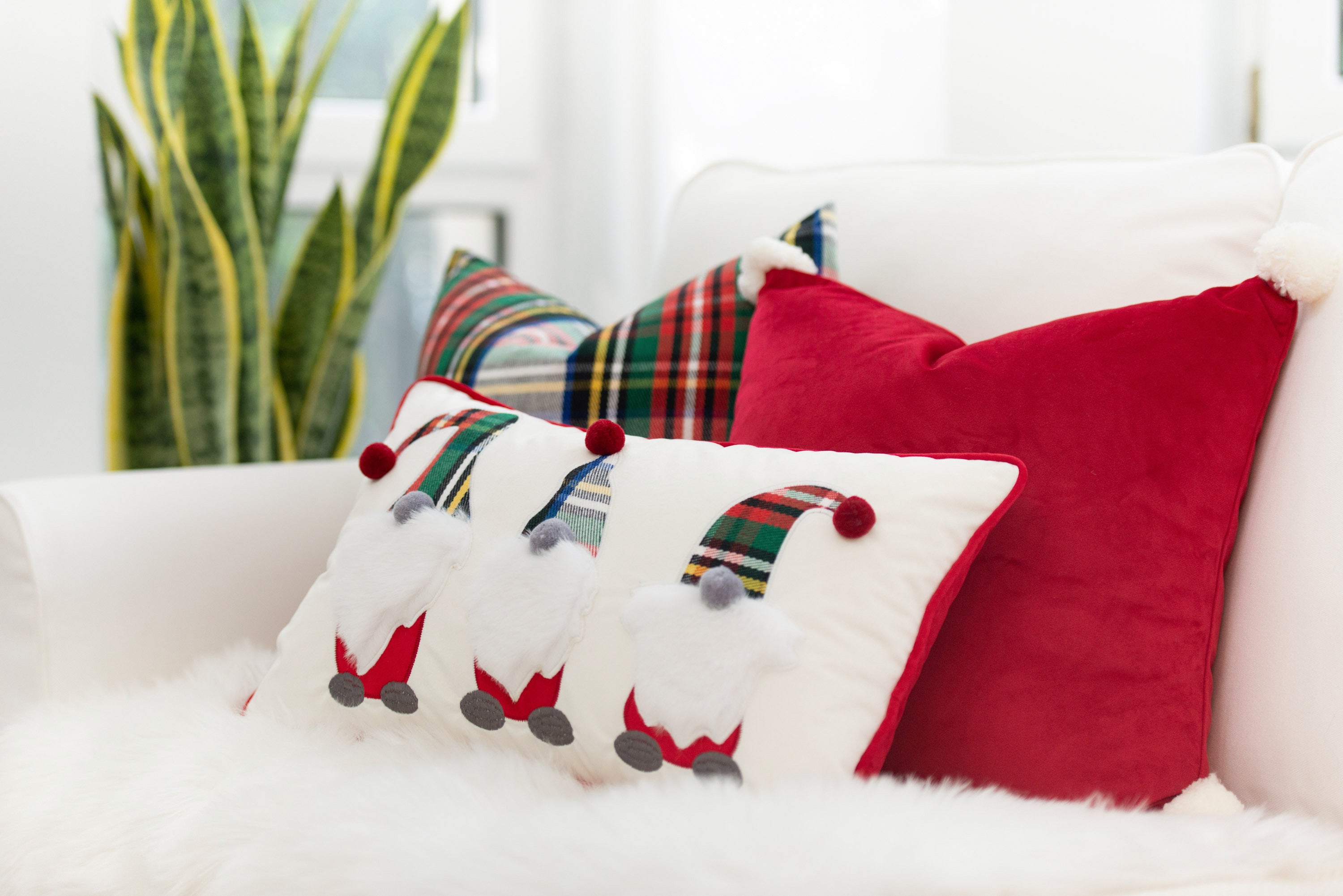Christmas lumbar pillow sales
