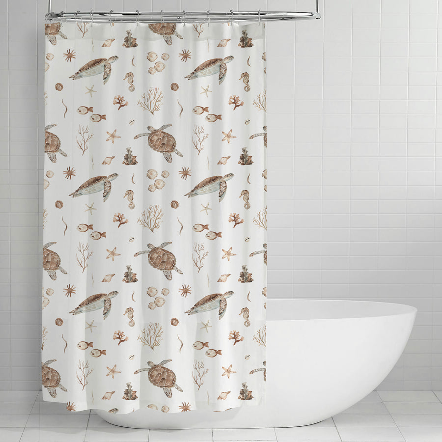 sea turtle shower curtain