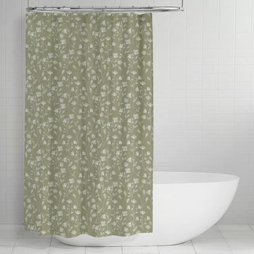 sage green shower curtain